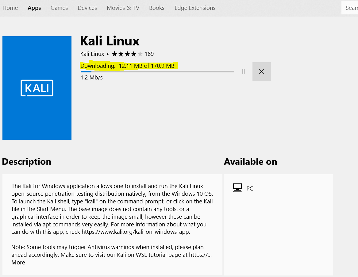 Search kali linux