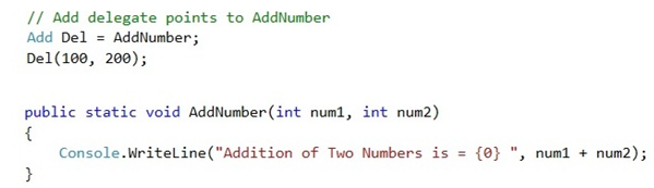 HOW TO CALL c# Delegate in hindi