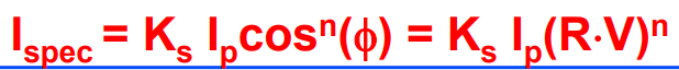 specular reflection in Hindi